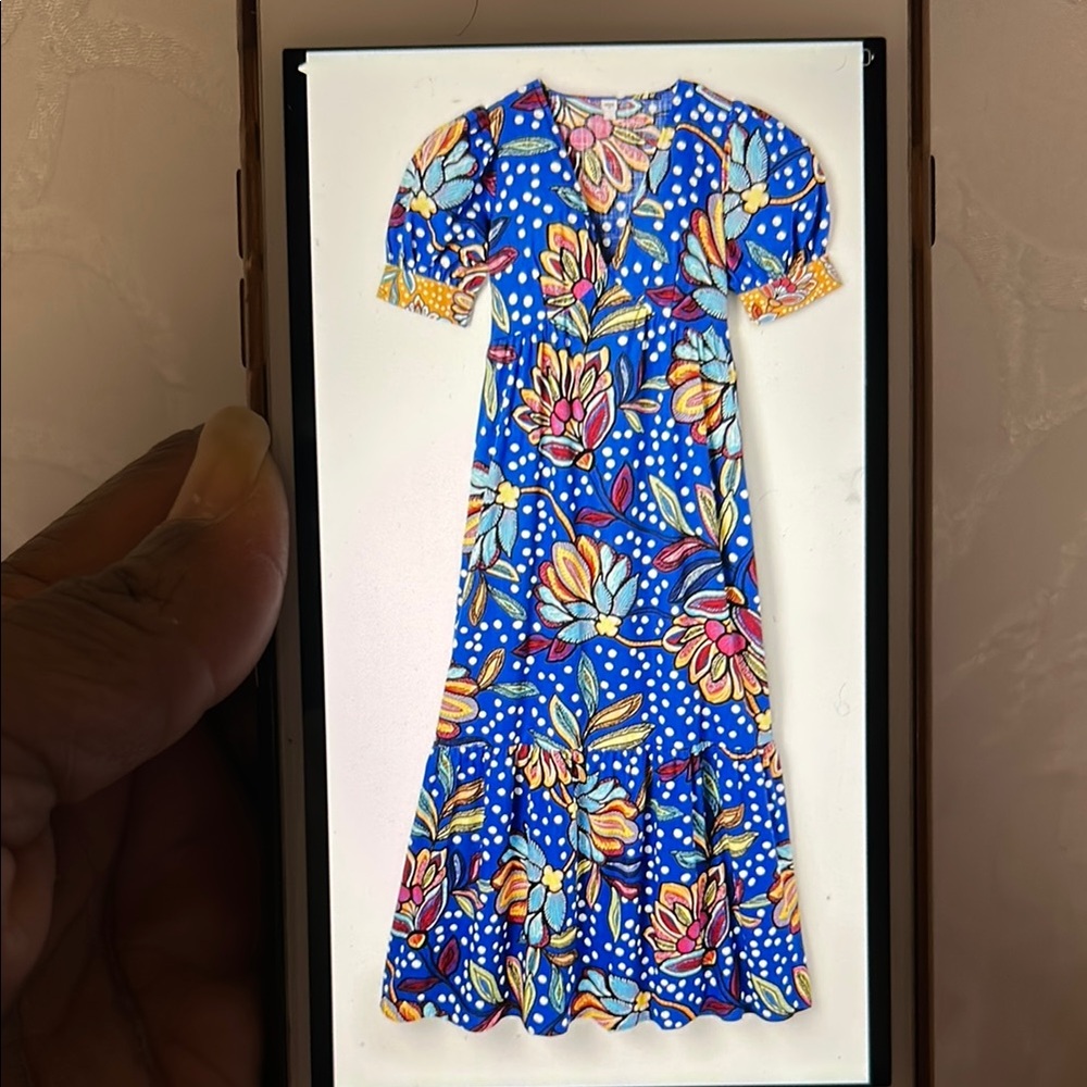 TABITHA BROWN for TARGET women’s colorful floral & polka dot midi dress. Size 4